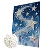 DIY Pearl Painting Star for Home Wall Decor with Frame(40x30cm)