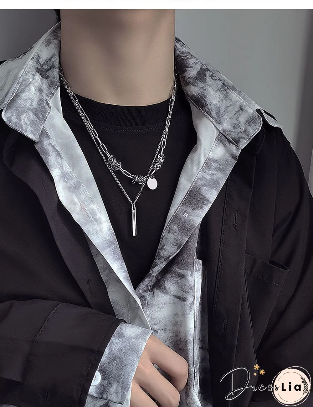 Men's & Women's Fashion Titanium Steel Clavicle Necklace