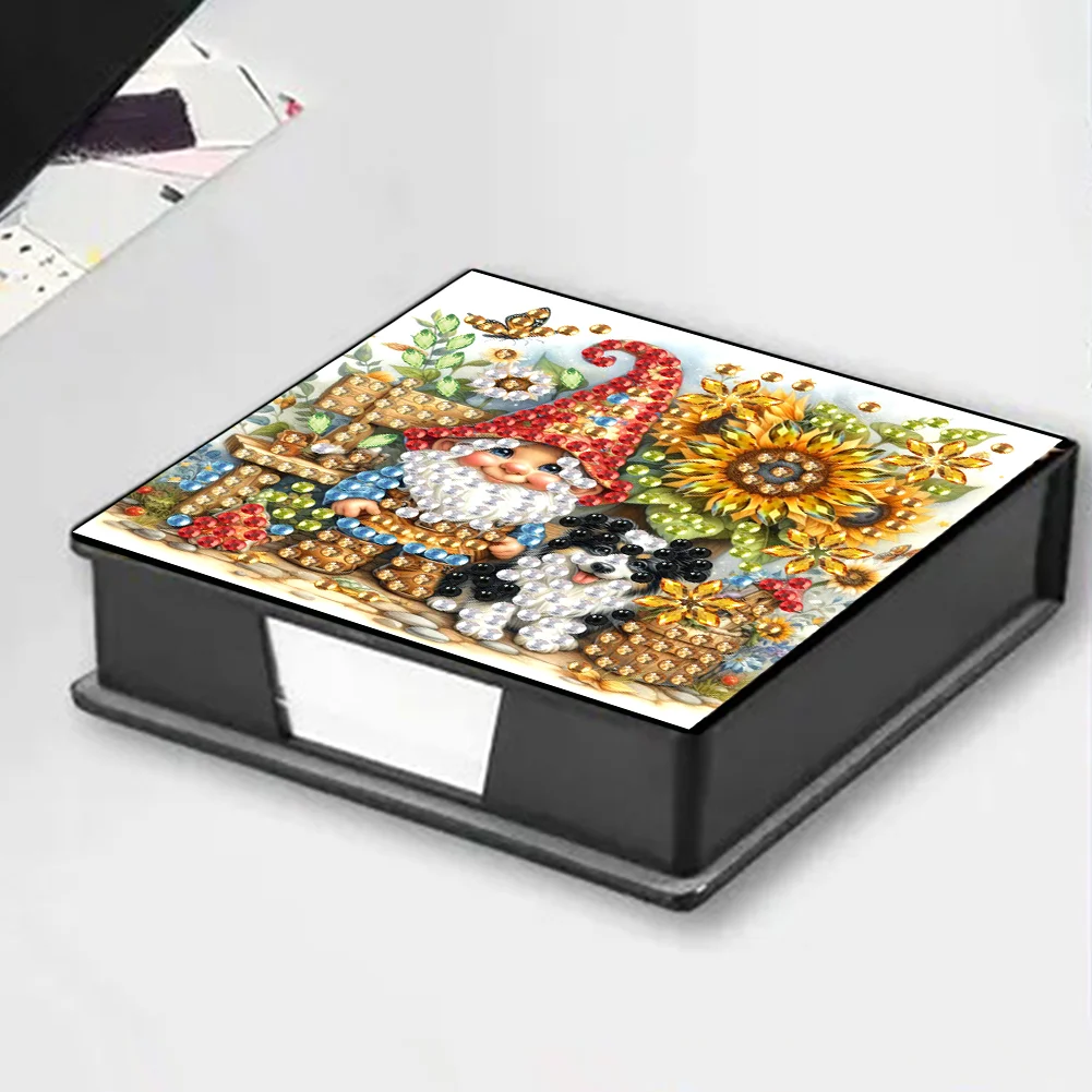 DIY Flower Gnome Diamond Painting Memo Pad Holder Mosaic Kit for DIY Art Craft