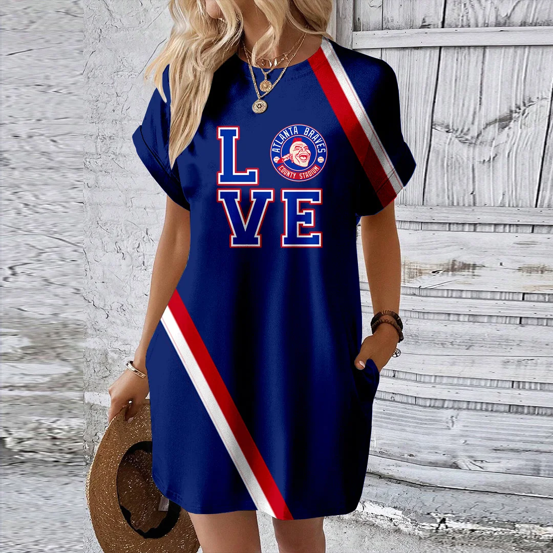 Style & Comfort for Mature Women Hidden Pocket Bat Sleeve T-Shirt Dress