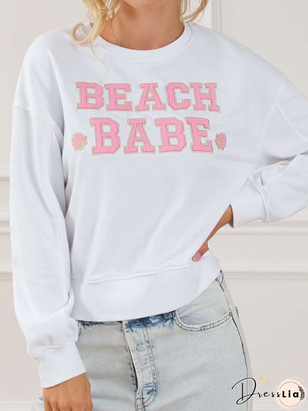 White Southern Belle Graphic Pullover Sweatshirt