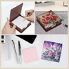Blaue Blumen Holz-DIY 5D Diamantmalerei Notizbox 640 Notizbl&ouml;cke B&uuml;ro Startseite