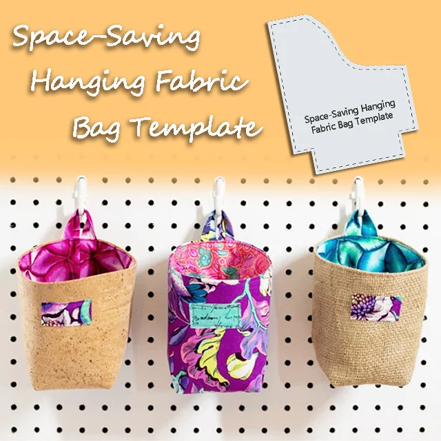 Space-Saving Hanging Fabric Bag Template - With Instructions