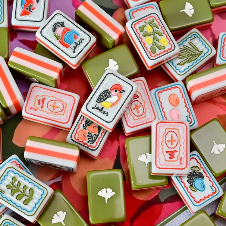 Ginkgo Botanical American Mahjong Set &mdash; 160 Tiles