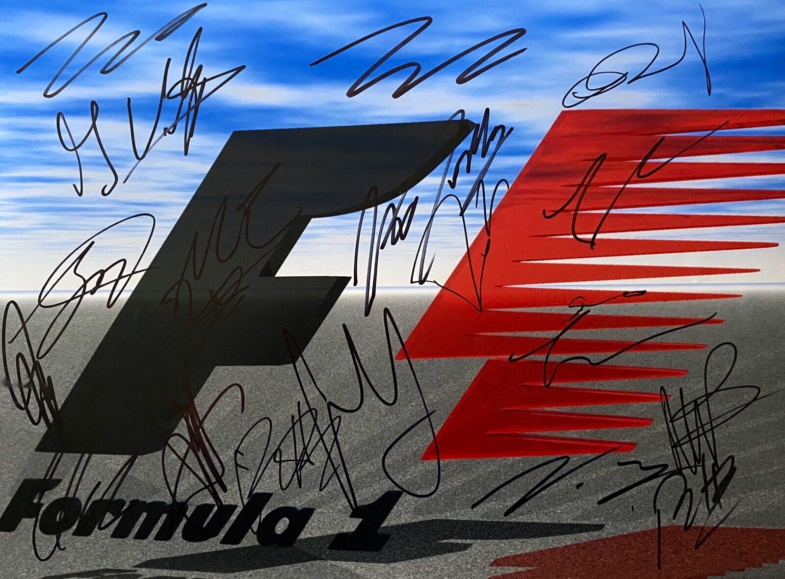 F1 Genuine Hand Signed 16x10 Photo Poster painting By The Likes Of Bottas, Massa And Rosberg