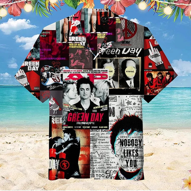 Green Day|Unisex Hawaiian Shirt