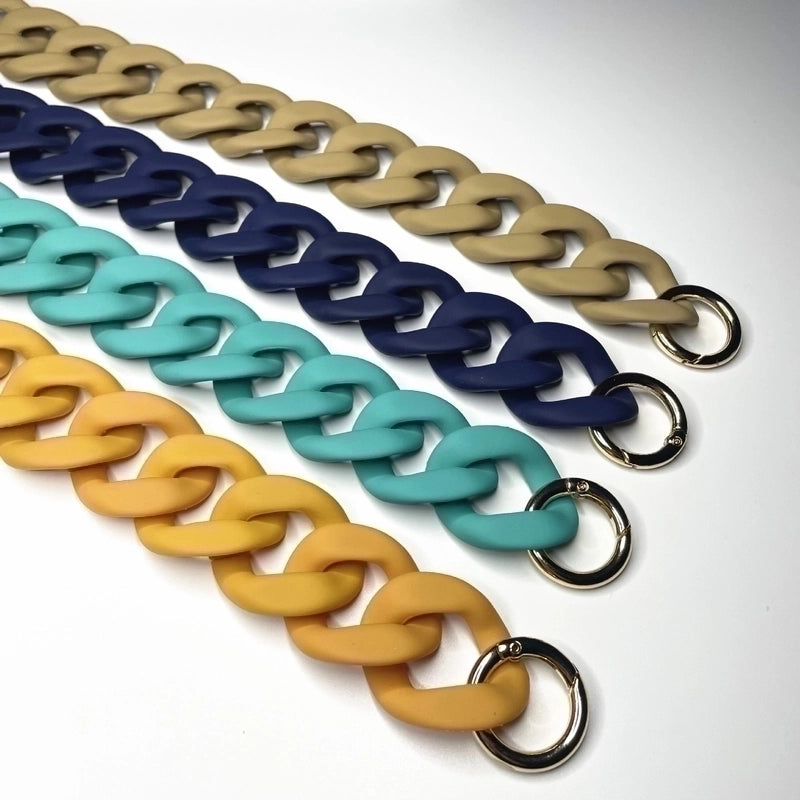 European And American Acrylic Chain Resin Rubber Hardware Acrylic Bag Chain Shoulder Strap Handmade Detachable Chain Women’s Bag
