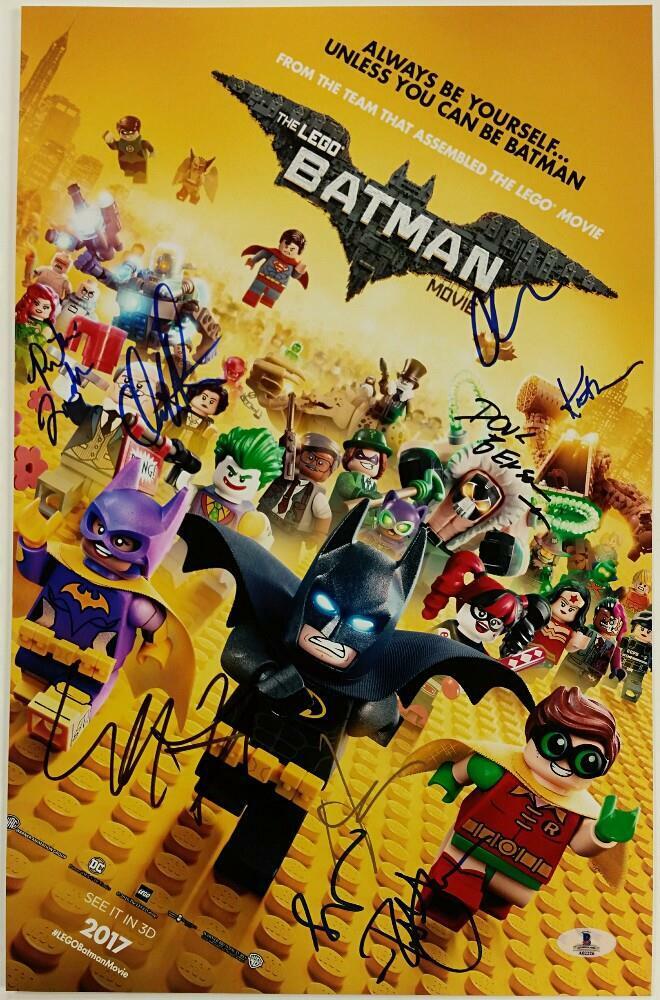 THE LEGO BATMAN MOVIE Cast (9) Signed 11x17 Photo Poster painting ARNETT Beckett BAS COA