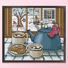 Winter Outside Window-14CT Stamped Cross Stitch 22*20cm/8.66*7.87in