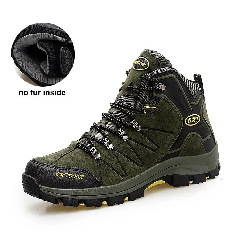 Winter Autumn Outdoor Boots Men Shoes Male Adult Casual Ankle Rubber Anti-Skidding Snow Boots Men Work Shoes Footwear Sneakers