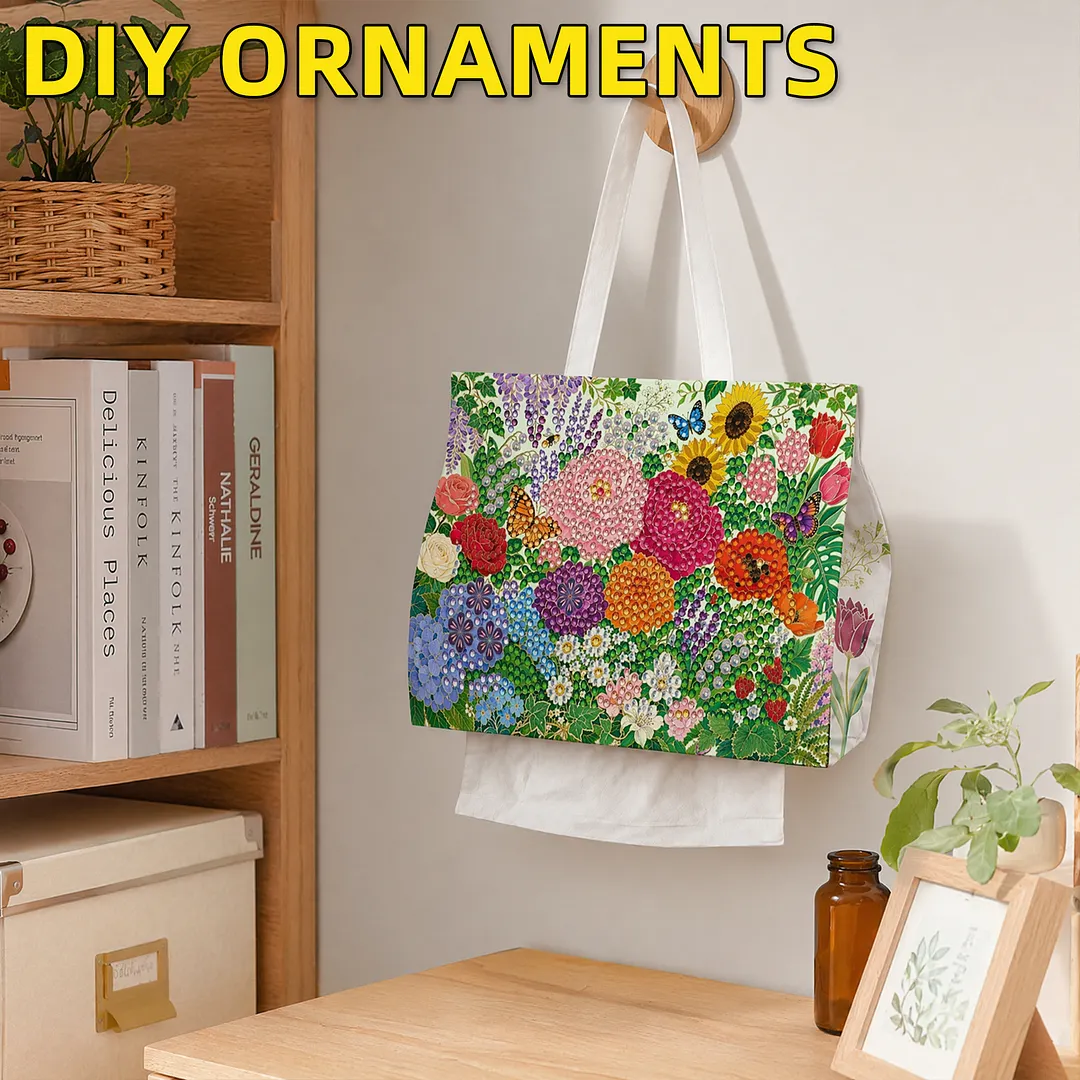 Diamond Tissue Organizer Exquisite Craftsmanship for Bathroom Bedroom Decor (Garden flowers)