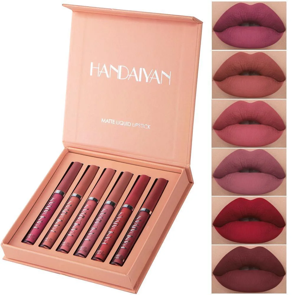 Vegan Matte Liquid Lipstick Set 6Pcs