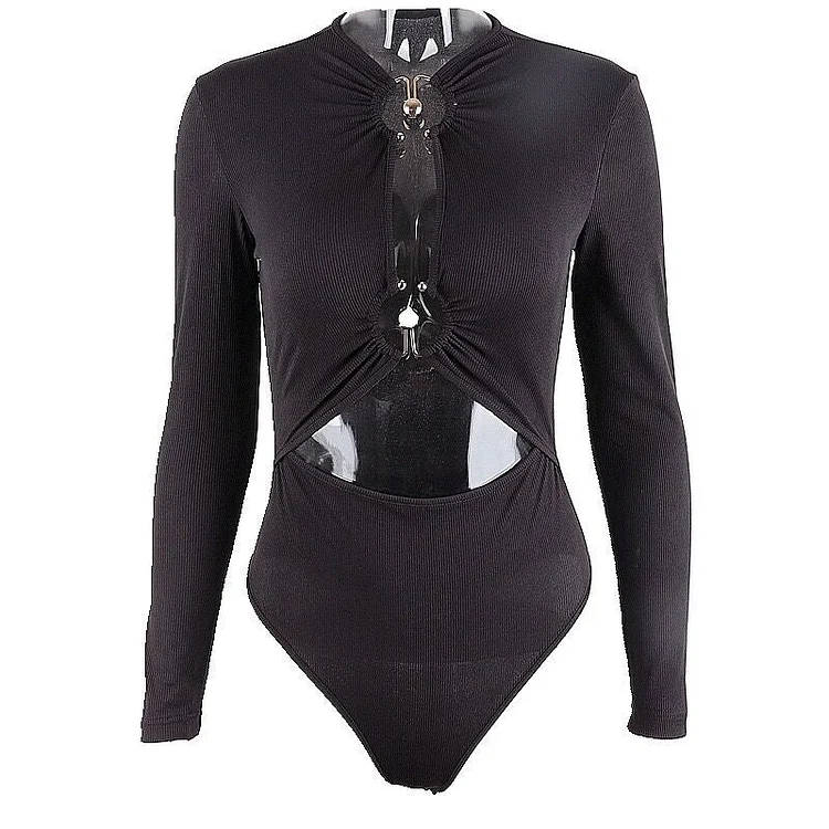 Hollow Out Front Bodysuit