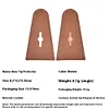 Leather Bow Tip Protector Bow Limb Guard Portable for Recurve Bow (Light Brown)
