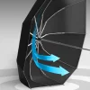Reverse LED Umbrella Is Larger, Thicker, More Reinforced And Durable With Reflective Safety Strips. Strong And Windproof, Portable For Travel