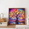 Arbre coloré de vie-plein diamant rond peinture-40 * 40cm