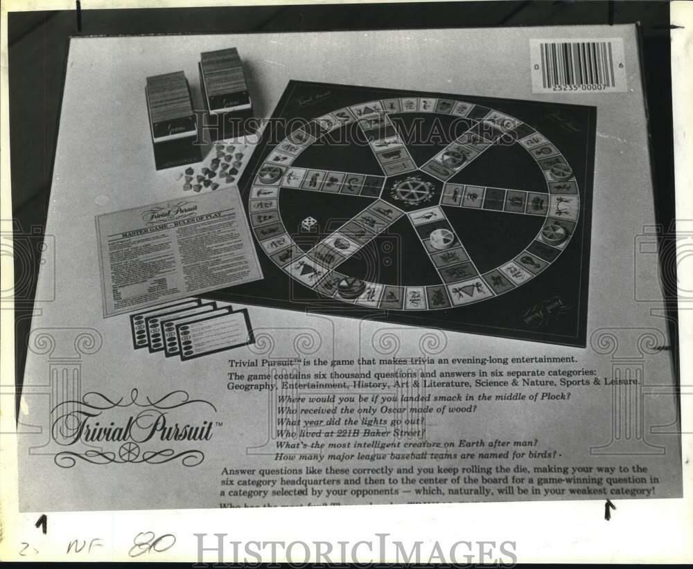 Press Photo Poster painting Trivial Pursuit Game - sax29146