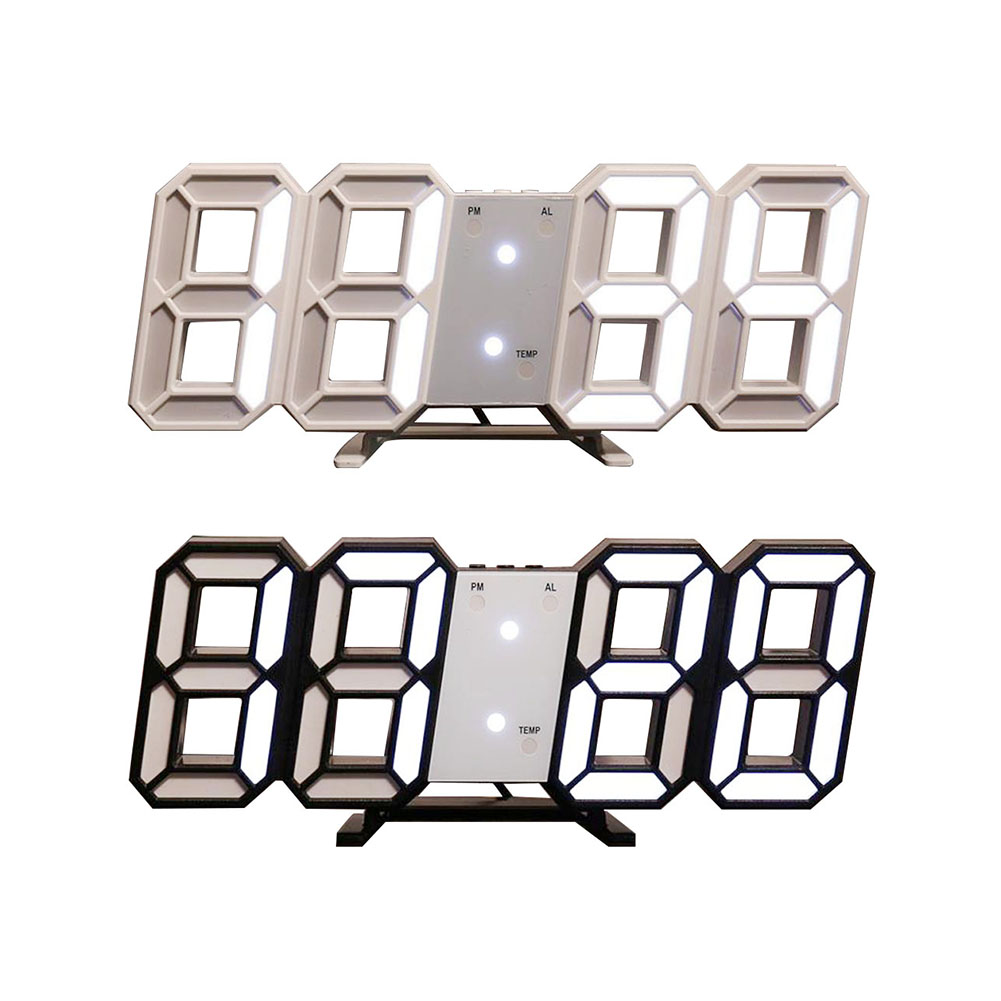 

3D LED Digital Wall Clocks Date Time Celsius Nightlight Display Home Decor, 501 Original