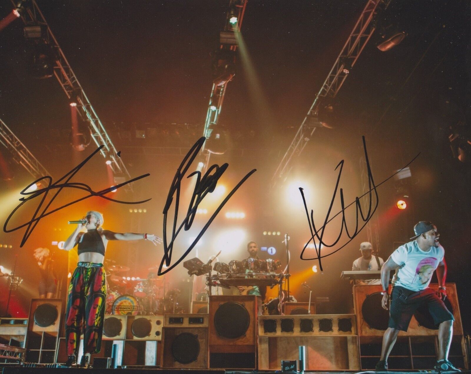 Rudimental Signed 10x8 Photo Poster painting AFTAL *SIGNED BY 3*