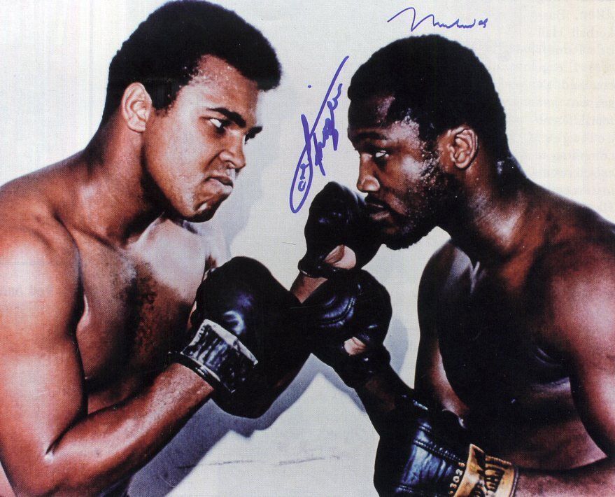 MUHAMMAD ALI / JOE FRAZIER Signed Photo Poster paintinggraph Heavyweight BOXING Champion reprint