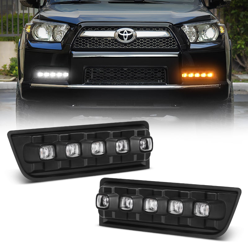 Switchback LED Fog Lights with Turn Signal Lights for 2010-2013 Toyota 4Runner