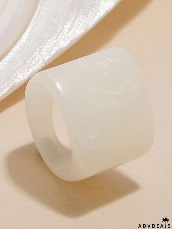 Original Vintage 6 Colors Acrylic Geometric Ring