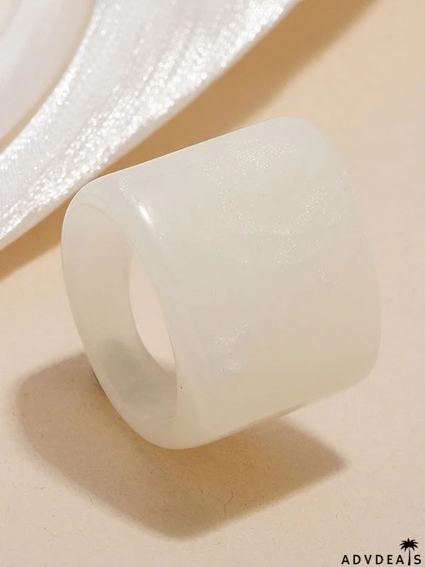 Original Vintage 6 Colors Acrylic Geometric Ring