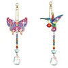 2pcs Diamond Painting Butterfly Hummingbird Suncatcher Hanging Ornament