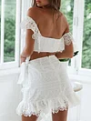 Crochet Bandeau Backless Two-Piece Suit
