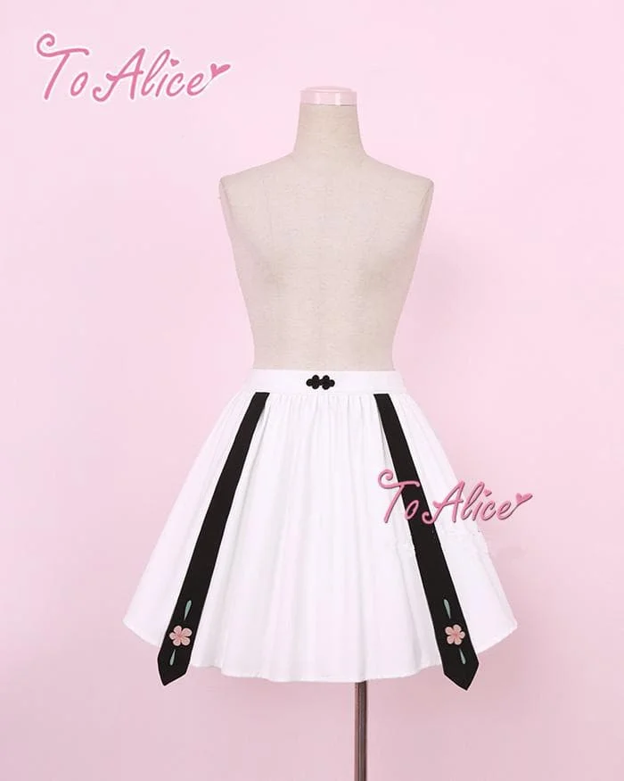Floral Deer Hoodie Jumper/Skirt SP1711063