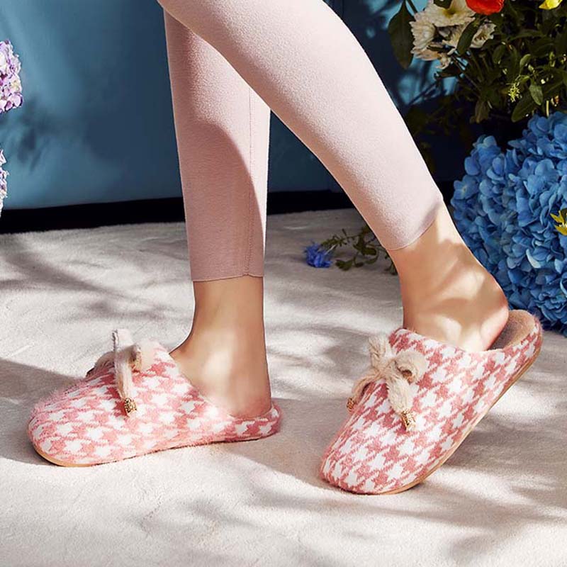 Letclo™  New Indoor Non-slip Plus Velvet Warm Couple Soft-soled Cotton Slippers letclo Letclo