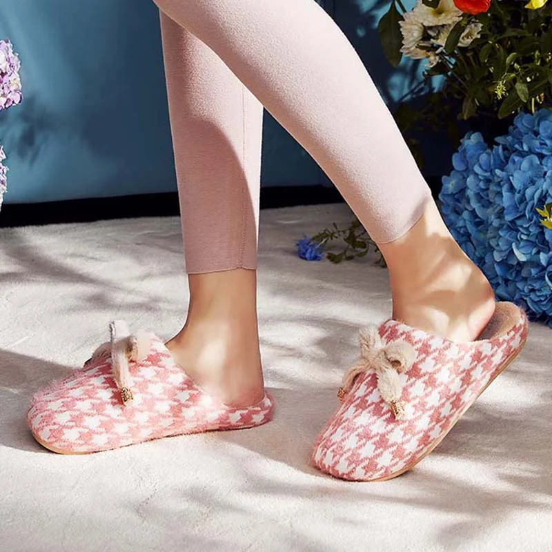 Letclo™  New Indoor Non-slip Plus Velvet Warm Couple Soft-soled Cotton Slippers letclo Letclo