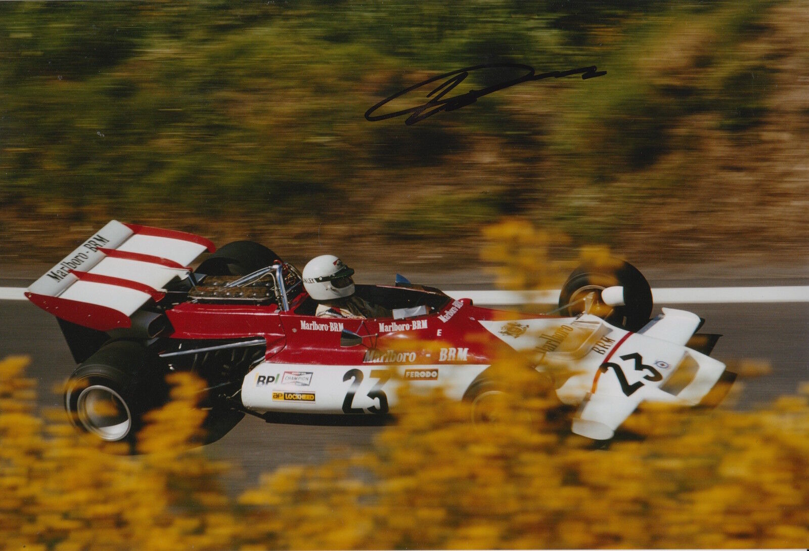 Howden Ganley Hand Signed Marlboro BRM F1 12x8 Photo Poster painting 4.