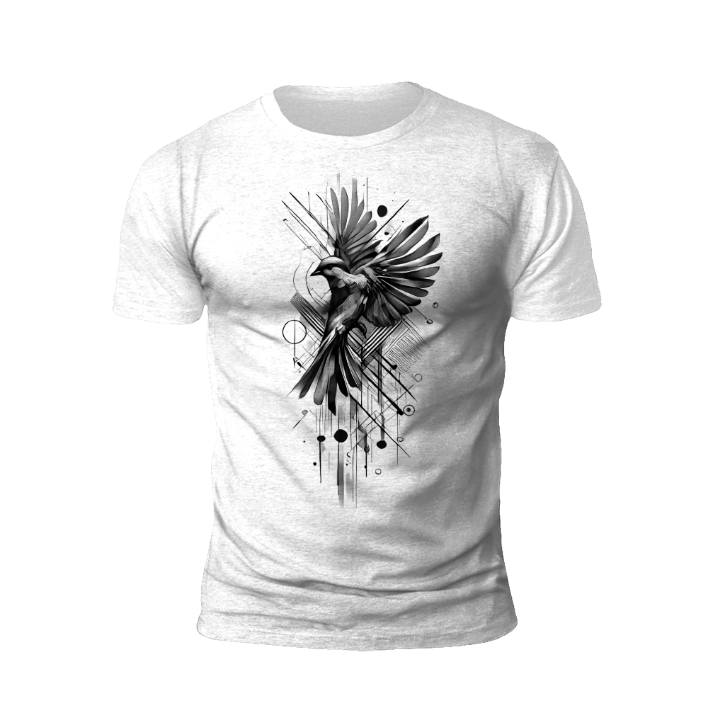 Wings of Harmony: Geometric Flight T-shirt