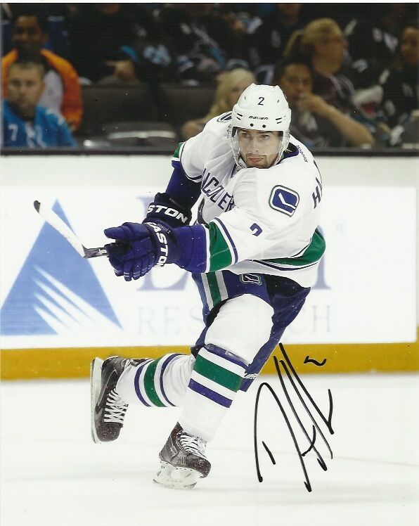 Vancouver Canucks Dan Hamhuis Signed Autographed 8x10 Photo Poster painting COA