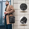 BAIGIO Herren Umh&auml;ngetasche Leder Herren Schultertasche f&uuml;r Herren Leder Herrentasche Vintage Schultertasche Crossbody Bag Messenger Bags f&uuml;r Herren Schwarz