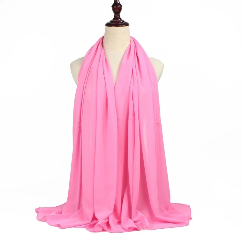 Unisex Basic Minimalist Solid Color Polyester Kerchief