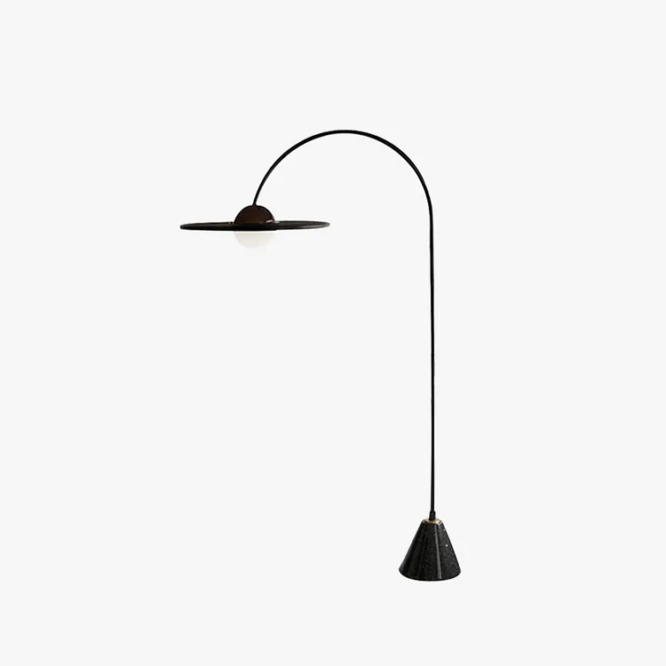 Carins Modern Arch UFO Metal Glass Floor Lamp