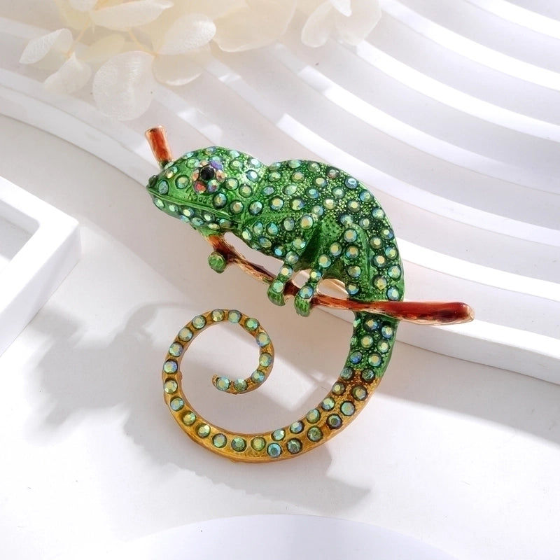 Ig Style Animal Flower Alloy Enamel Inlay Rhinestones Women’s Brooches