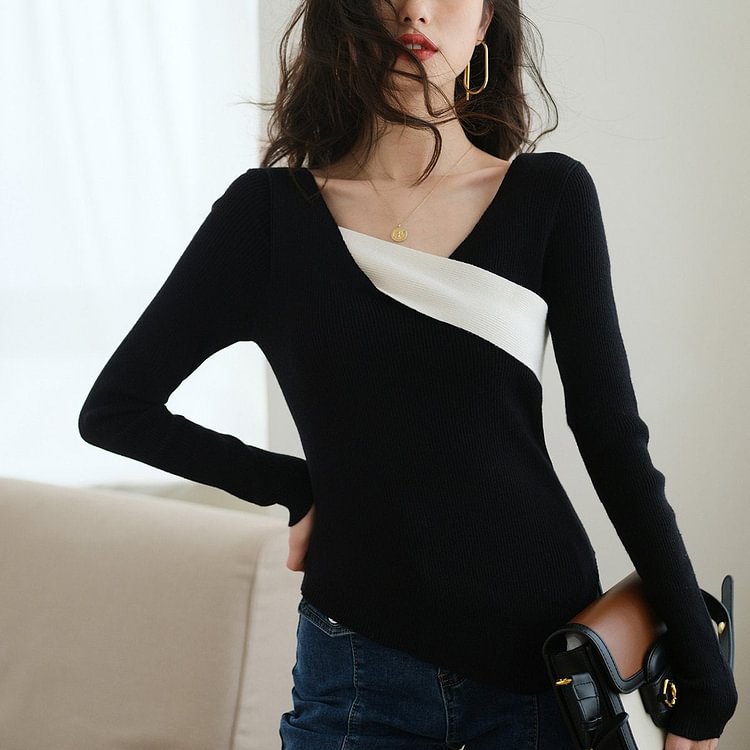 Long Sleeve Casual Knitted Shirts & Tops