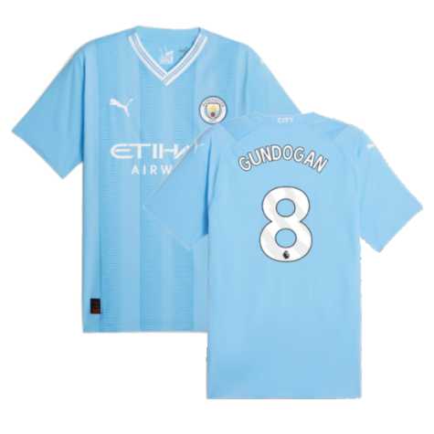 Man City Ilkay Gundogan 8 Home Shirt Kit 2023-2024