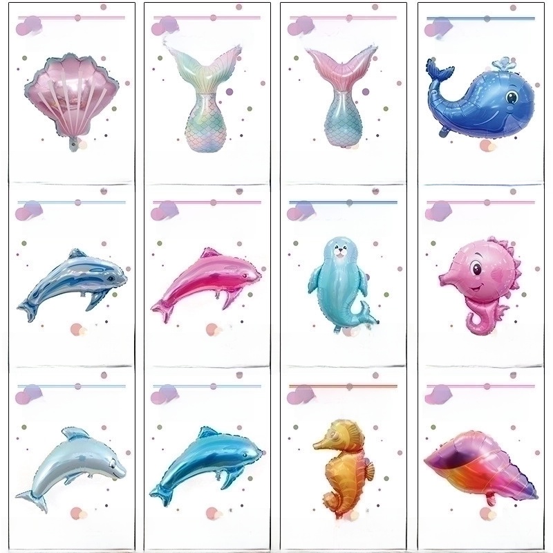 Cartoon Style Cute Animal Mermaid Aluminum Film Holiday Party Balloons