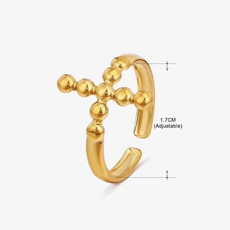 3 Pieces Basic Classic Style Geometric Leaf Stainless Steel Plating Open Rings