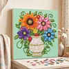 Framed White Vase -  DIY Button Art Painting Kit for Creativity DIY Pearl Dot Crafts for Gift Home Wall Decor 30*30CM