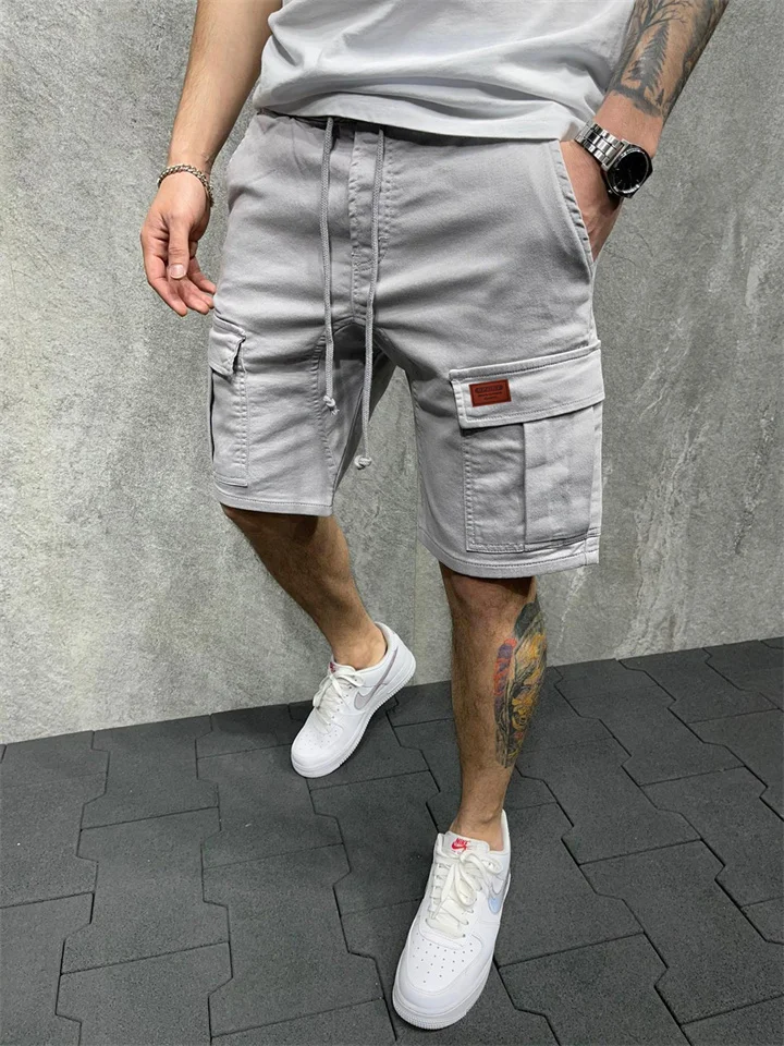 New Summer Men's Solid Color Casual Sportswear Shorts