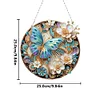 (US Only)2D Flat DIY Butterfly Diamond Art Pendant Window Hanging Art for Home Decor
