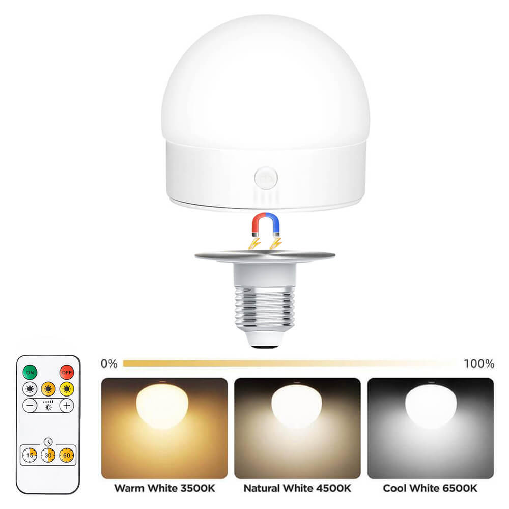 E27 E26 Rechargeable Magnetic LED Wall Light Source