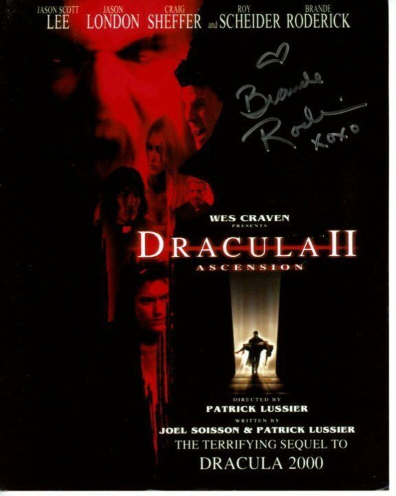 Brande roderick signed wes craven dracula ii ascension tanya 8x10 Photo Poster painting