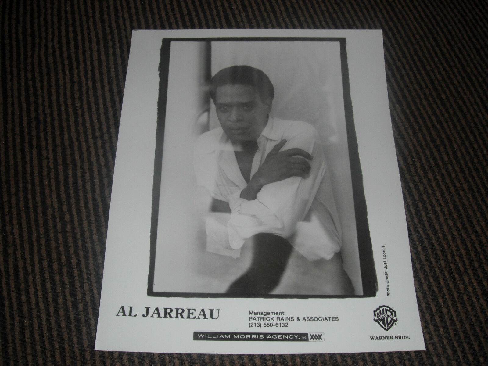 Al Jarreau Headshot 8x10 B&W Publicity Photo Poster painting