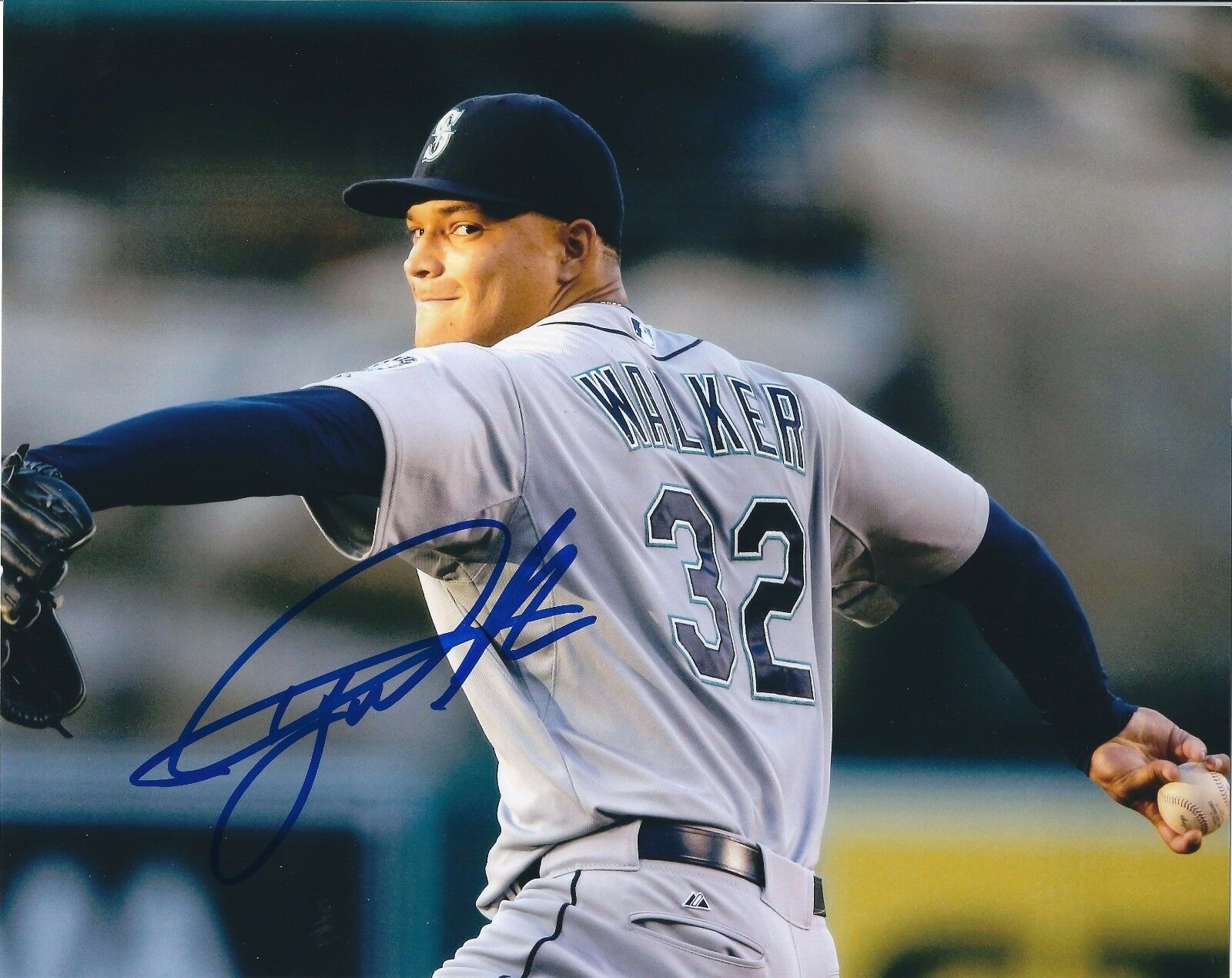 Signed 8x10 TAIJUAN WALKER Seattle Mariners Autographed Photo Poster painting - COA